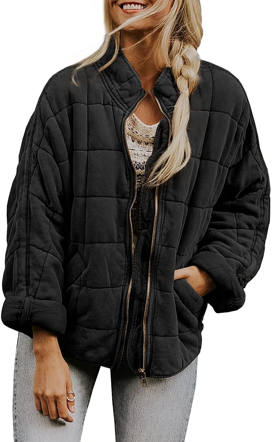Adventure-Ready Jacket Fall Winter Zip-up Coat With Pockets Fashion Solid Color Long Sleeved Jacket Women's Clothing