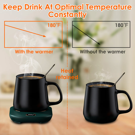 Electric Coffee Mug Warmer For Desk Auto Shut Off USB Tea Milk Beverage Cup Heater Heating Plate For Office Home 3 Temperature Setting, 3 Color Options, 1 Piece