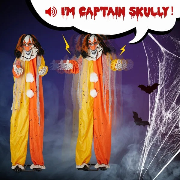 8.2ft Red Eyed Clown Outdoor Halloween Decorations