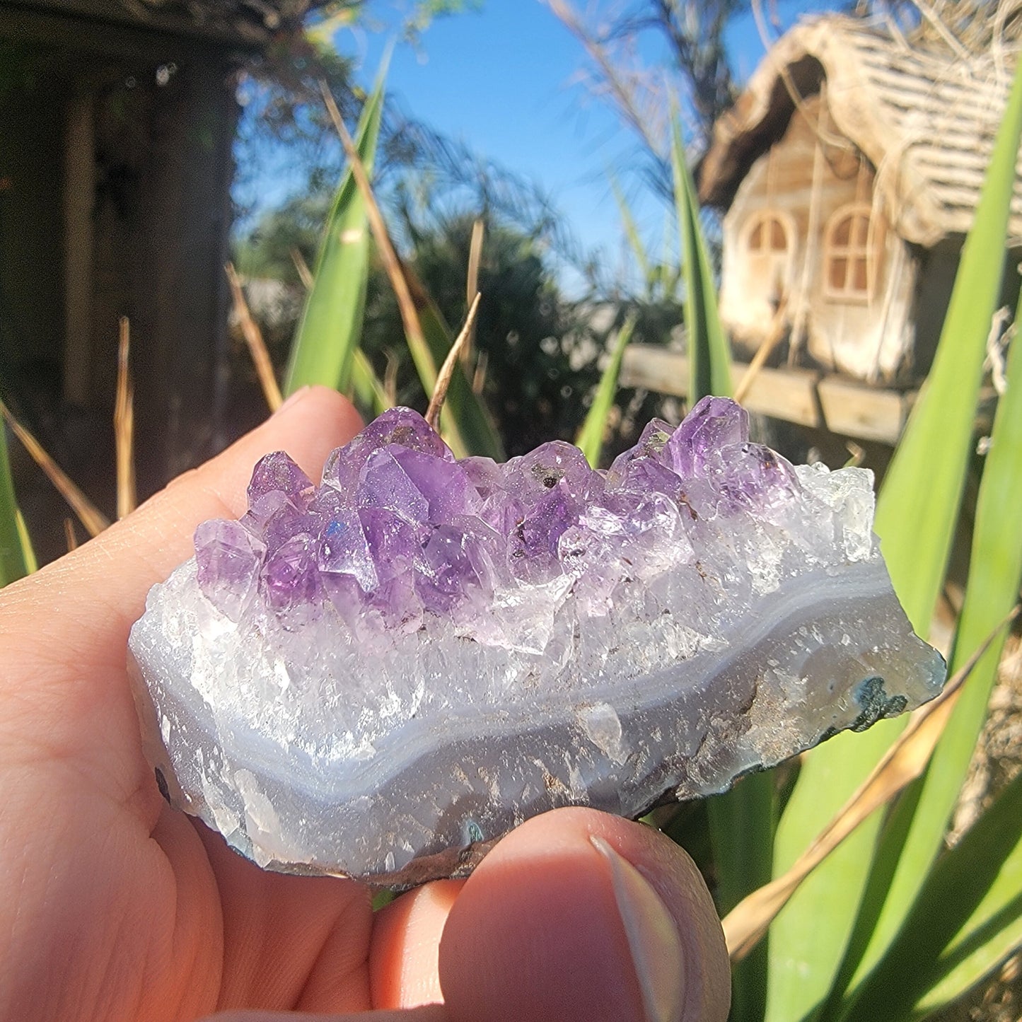Amethyst Crystal Rock Specimen, Purple Quartz Display Sample from Brazil, 39.91 grams