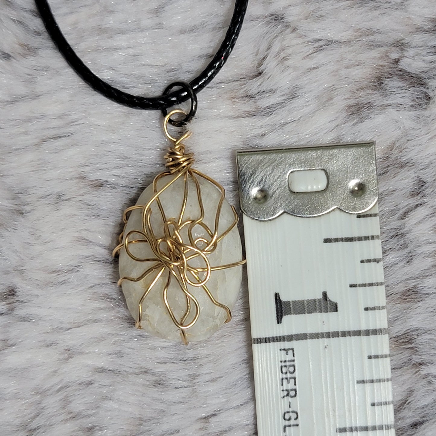 River Rock Necklace | Delicately Wire Wrapped Smooth Stone Pendant | Geology Themed Jewelry | Nature Themed Gift