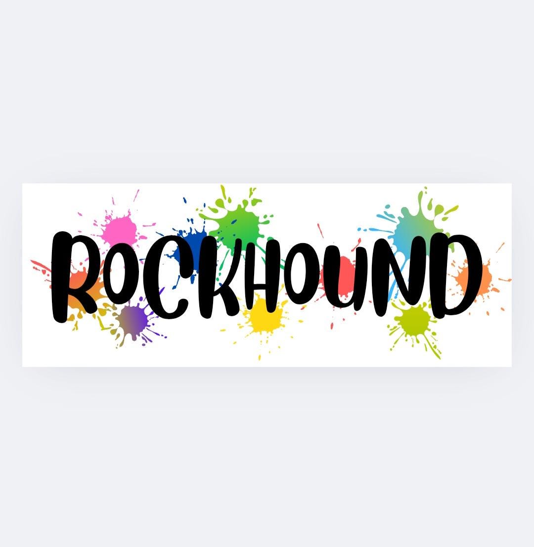 Rockhound Coffee Mug, Colorful Gift for Geologists, Rock Collectors, and Miners, 11 oz, White with Black Inside