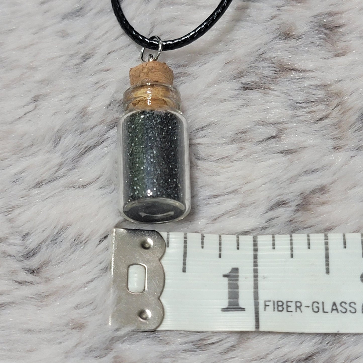 Magnetic Sand Bottle Necklace | Arizona Desert Souvenir | Black Sand in a Glass Jar | Geology Jewelry | Southwestern USA Vacation Gift