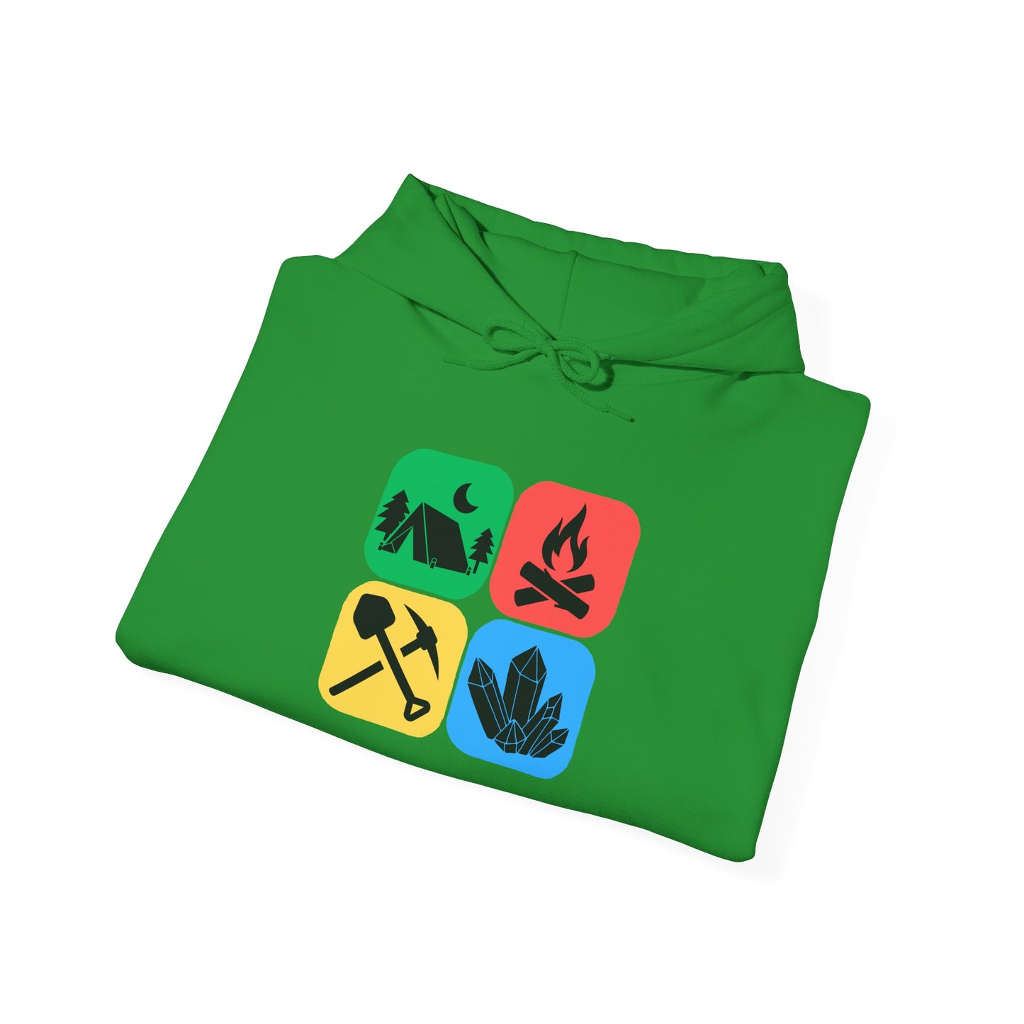 Camping Hoodie for Rockhounds, Geologists, & Crystal Digging Adventures - Unisex Hooded Sweatshirt