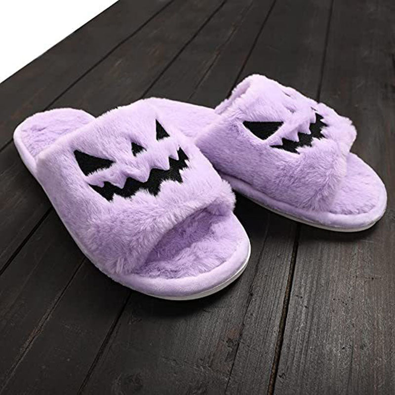 Halloween Pumpkin Jack-o'-Lantern Slippers – Cute, Cozy, and Ready for Spooky Season