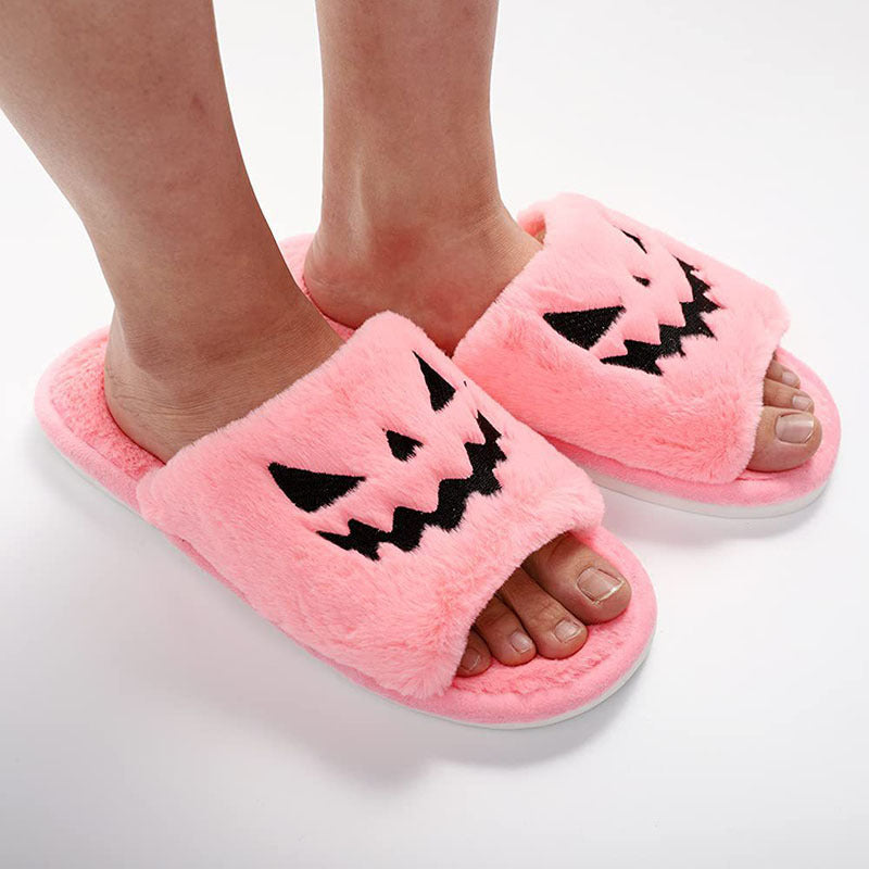 Halloween Pumpkin Jack-o'-Lantern Slippers – Cute, Cozy, and Ready for Spooky Season
