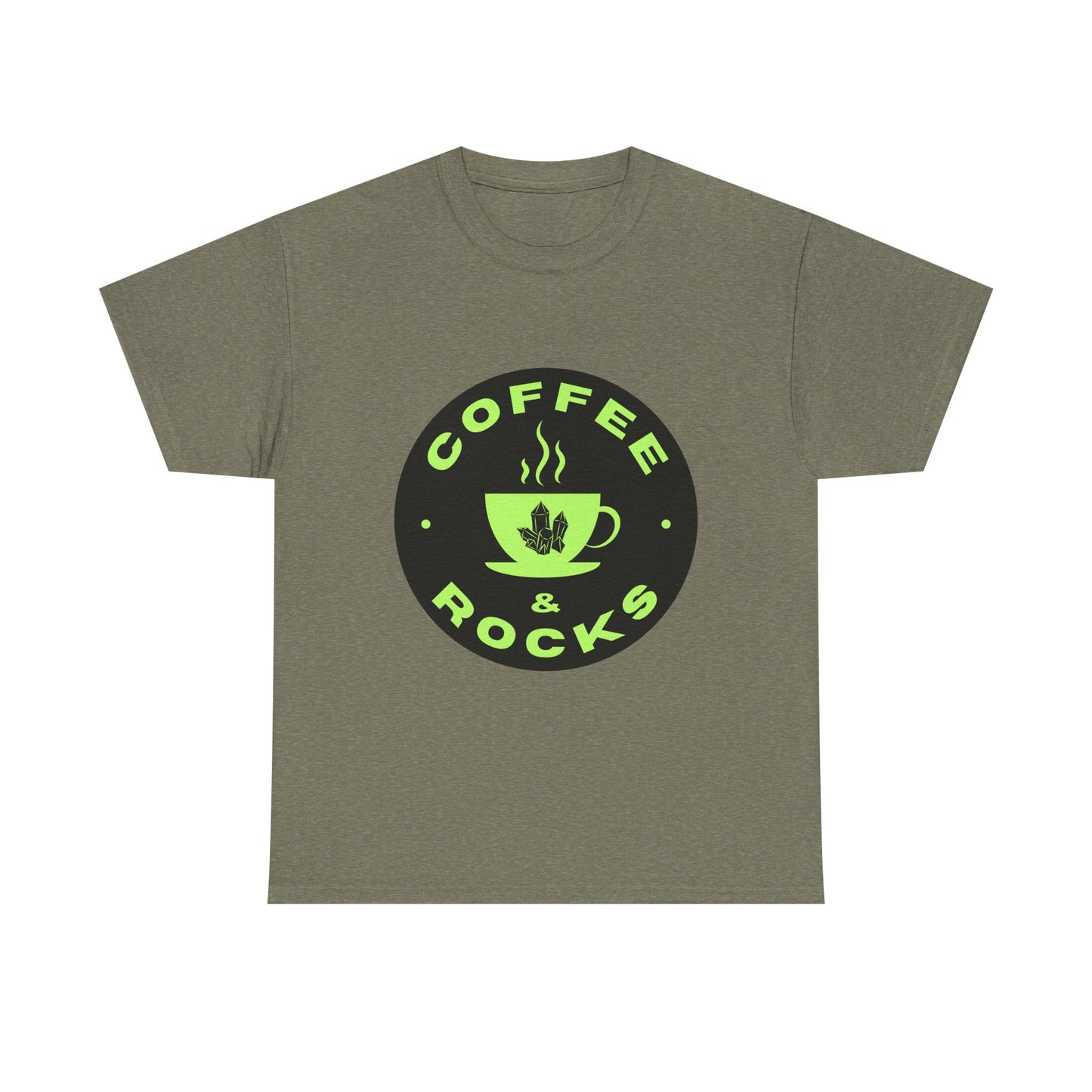 Coffee & Rocks Unisex Heavy Cotton Tee - Perfect Geology Shirt for Coffee Lovers
