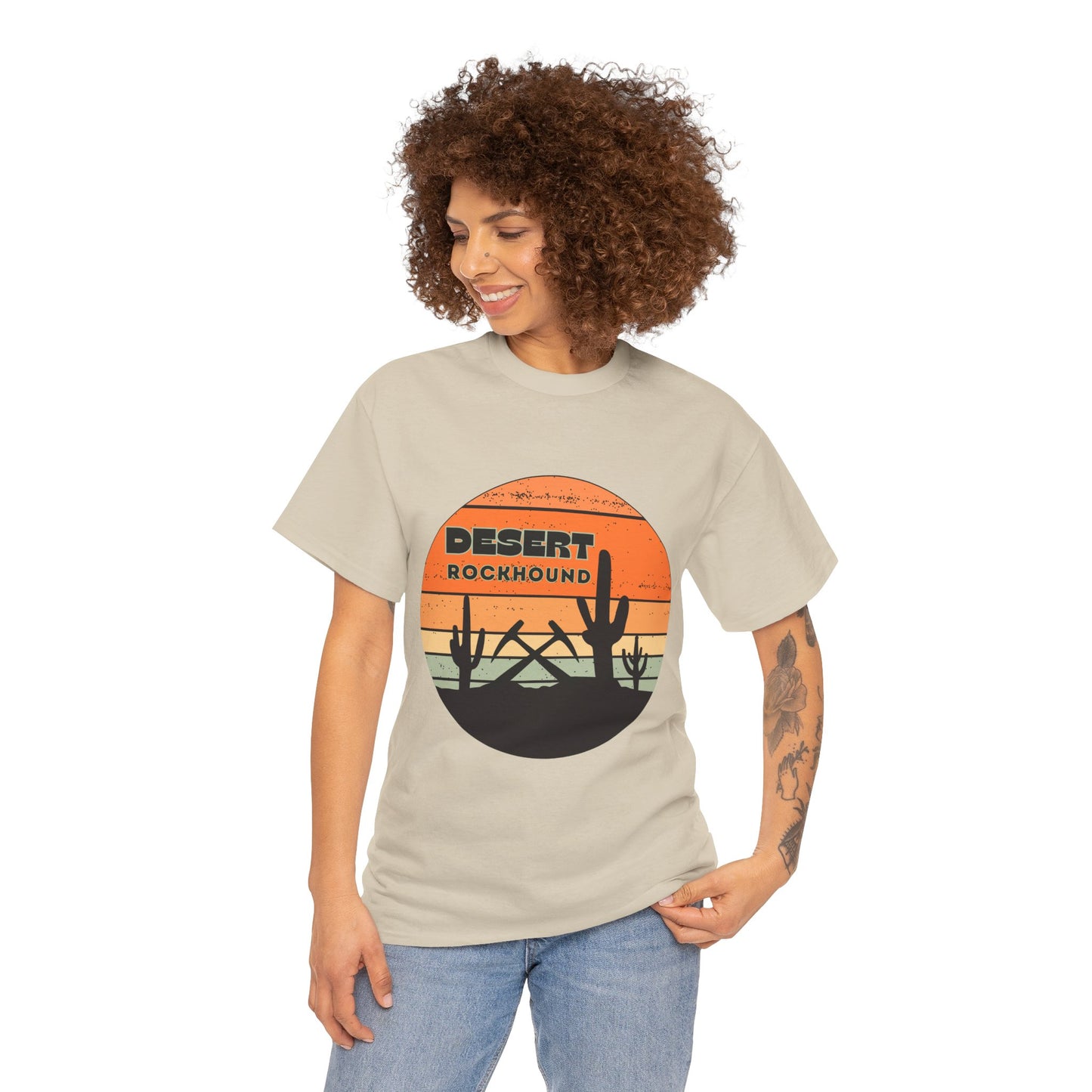 Desert Rockhound Unisex Heavy Cotton Tee Shirt - Perfect for Rock Lovers From Arizona, New Mexico, Utah, California, Texas