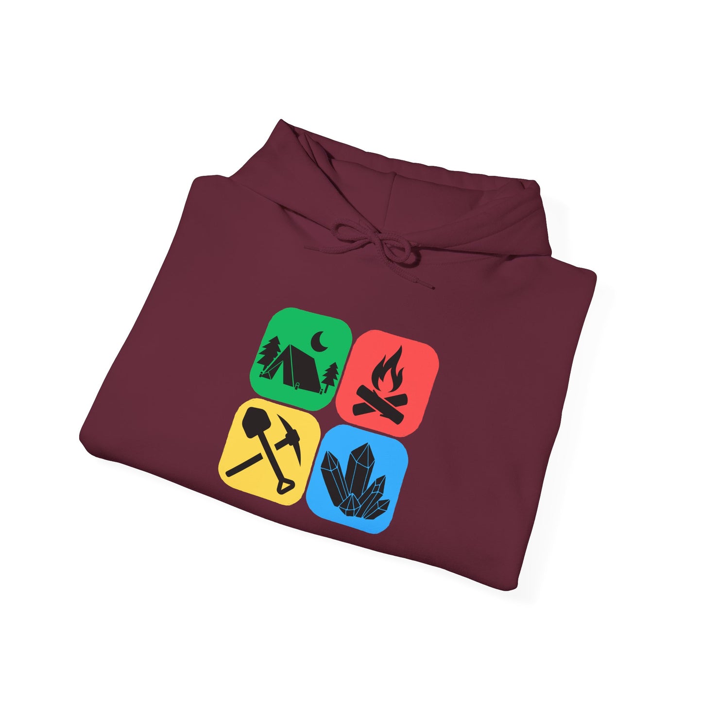 Camping Hoodie for Rockhounds, Geologists, & Crystal Digging Adventures - Unisex Hooded Sweatshirt