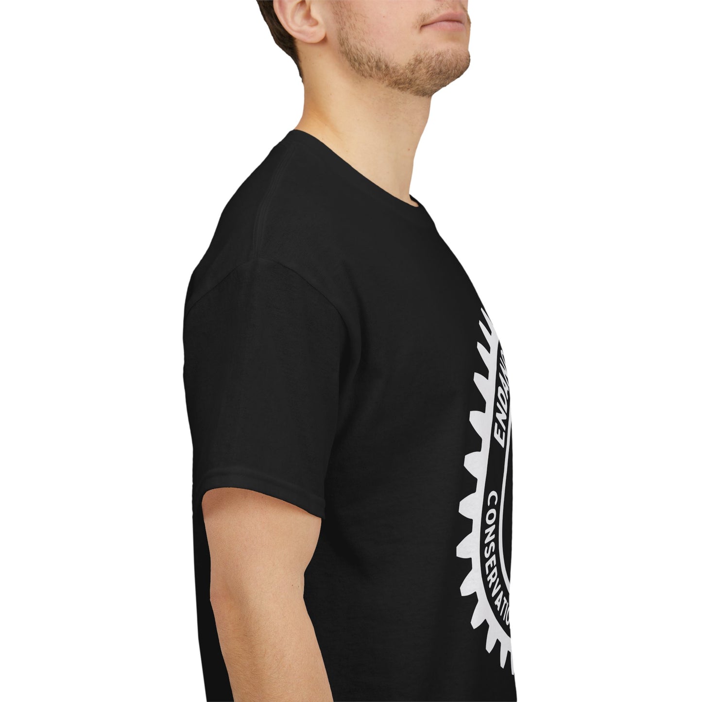 Manual Transmission Stick Shift Humor Tee Shirt - Endangered Species Conservation & Rehabilitation Team - White Print