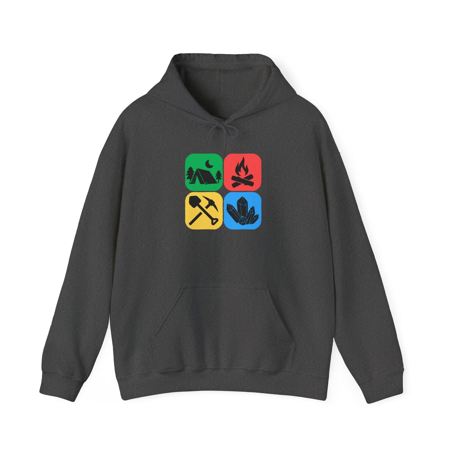 Camping Hoodie for Rockhounds, Geologists, & Crystal Digging Adventures - Unisex Hooded Sweatshirt