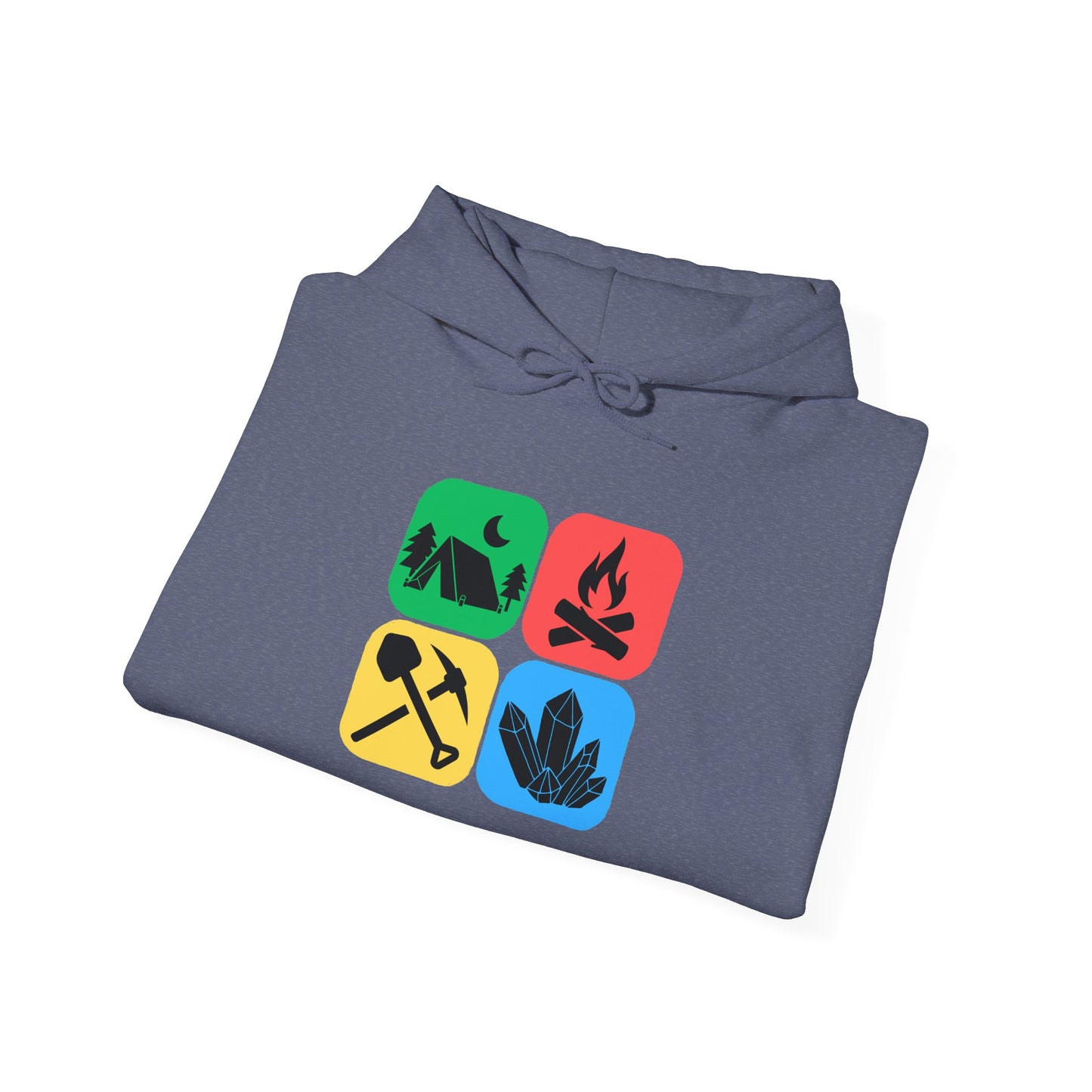 Camping Hoodie for Rockhounds, Geologists, & Crystal Digging Adventures - Unisex Hooded Sweatshirt