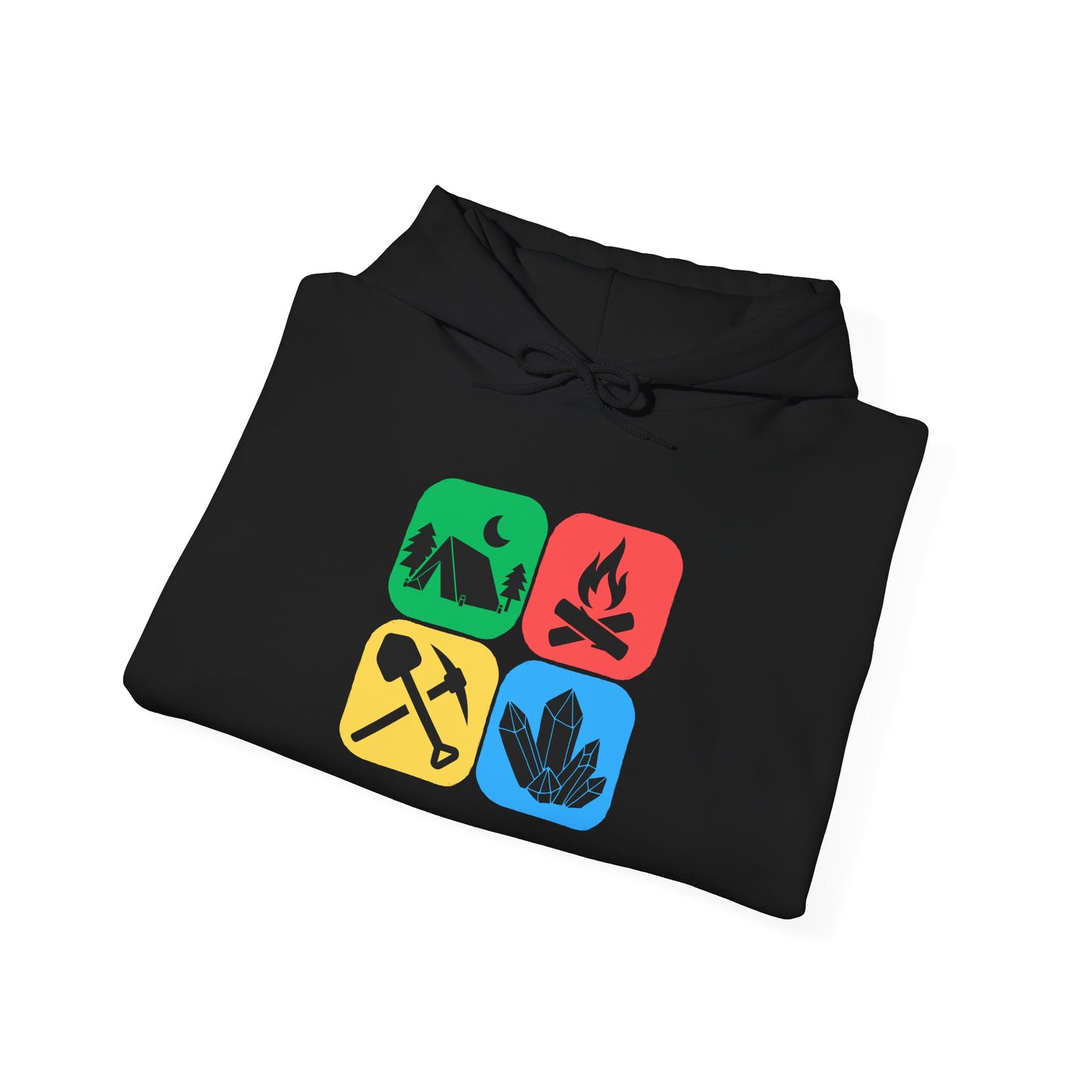 Camping Hoodie for Rockhounds, Geologists, & Crystal Digging Adventures - Unisex Hooded Sweatshirt
