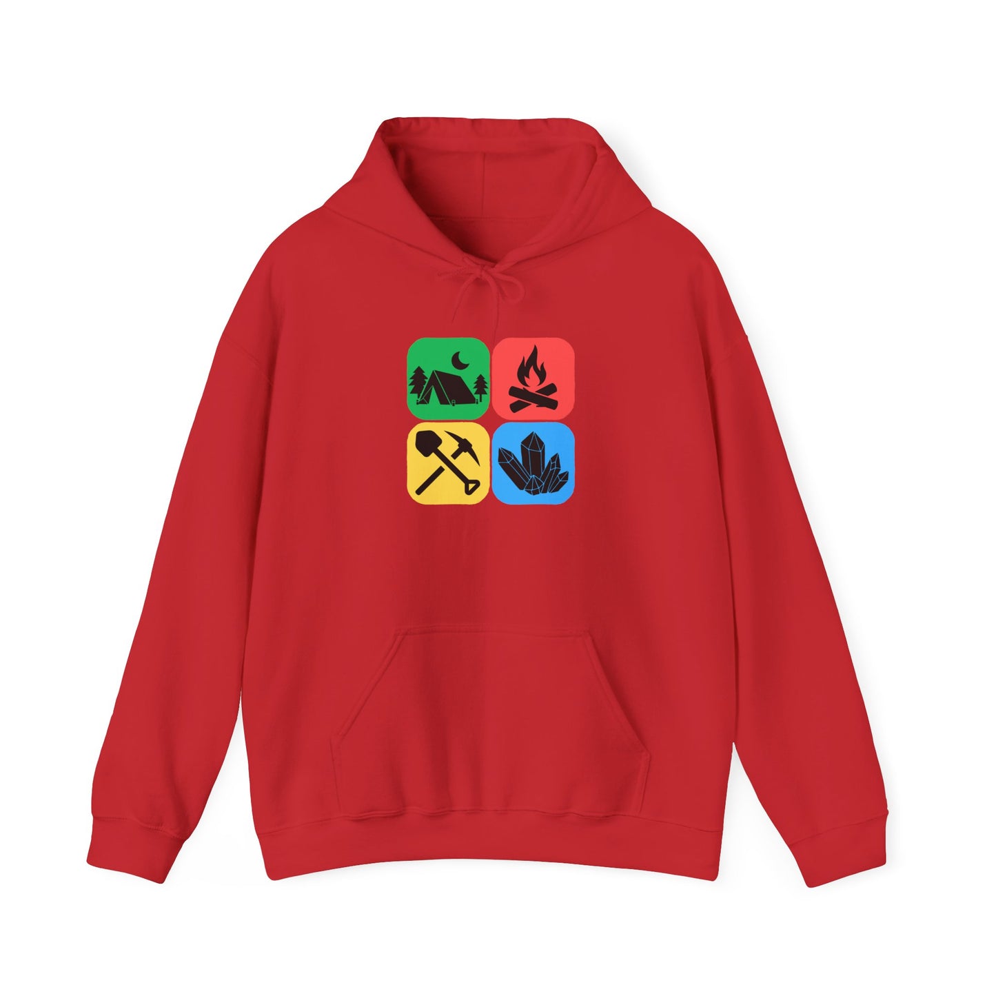 Camping Hoodie for Rockhounds, Geologists, & Crystal Digging Adventures - Unisex Hooded Sweatshirt