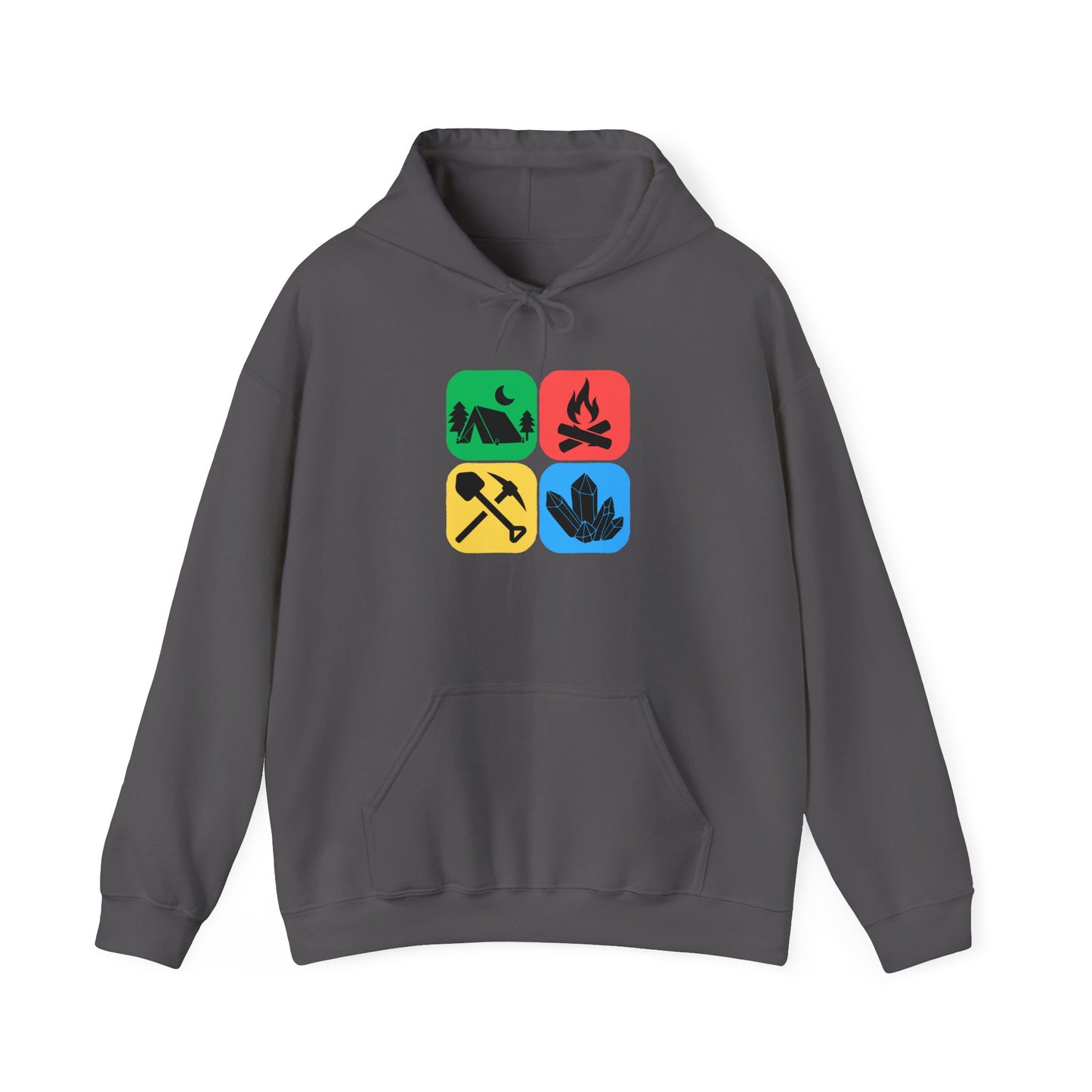 Camping Hoodie for Rockhounds, Geologists, & Crystal Digging Adventures - Unisex Hooded Sweatshirt