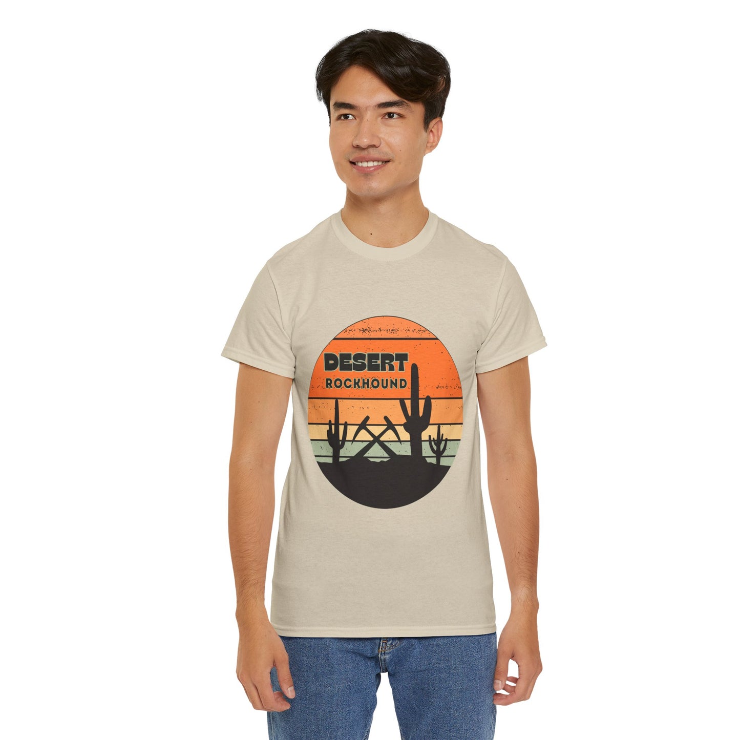 Desert Rockhound Unisex Heavy Cotton Tee Shirt - Perfect for Rock Lovers From Arizona, New Mexico, Utah, California, Texas