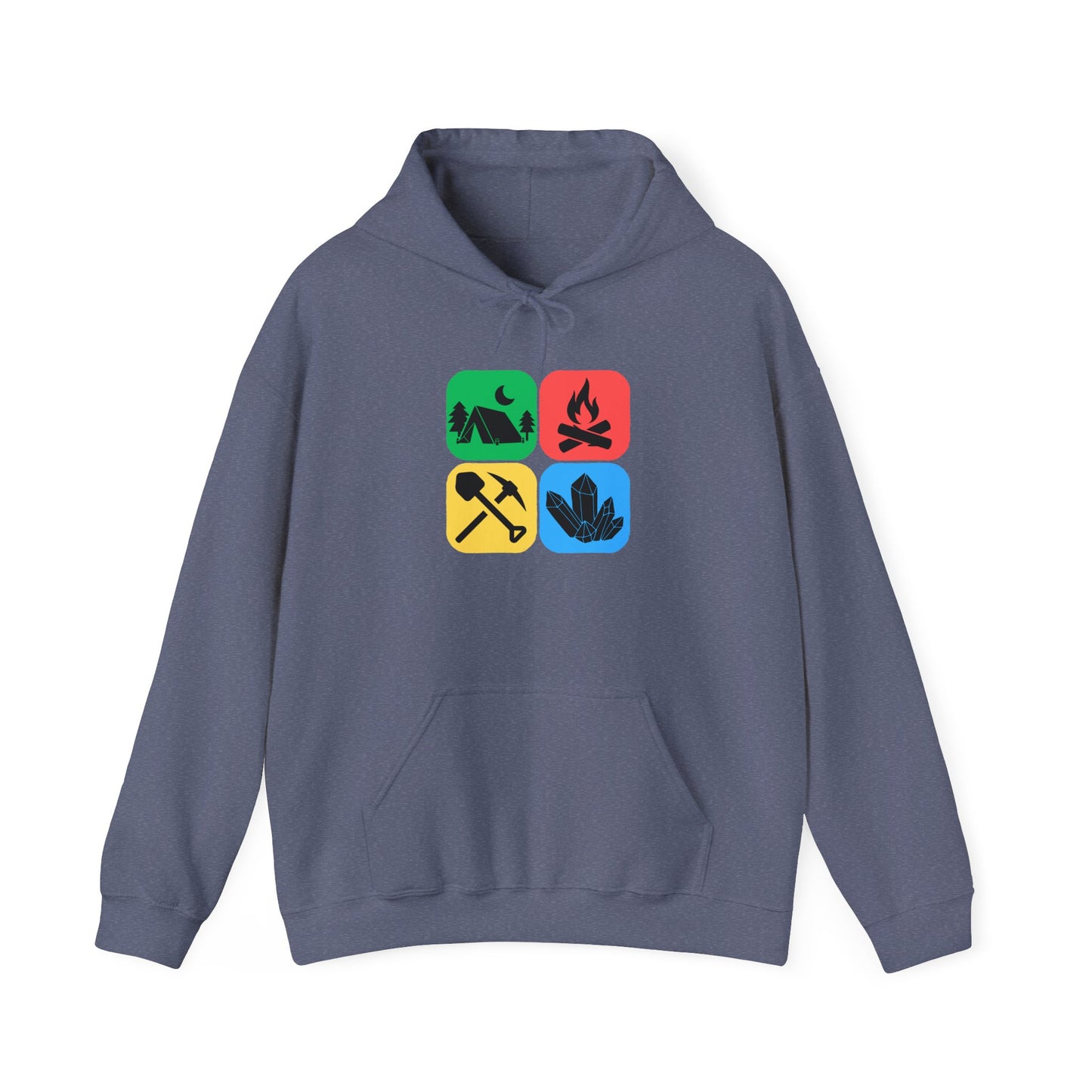 Camping Hoodie for Rockhounds, Geologists, & Crystal Digging Adventures - Unisex Hooded Sweatshirt