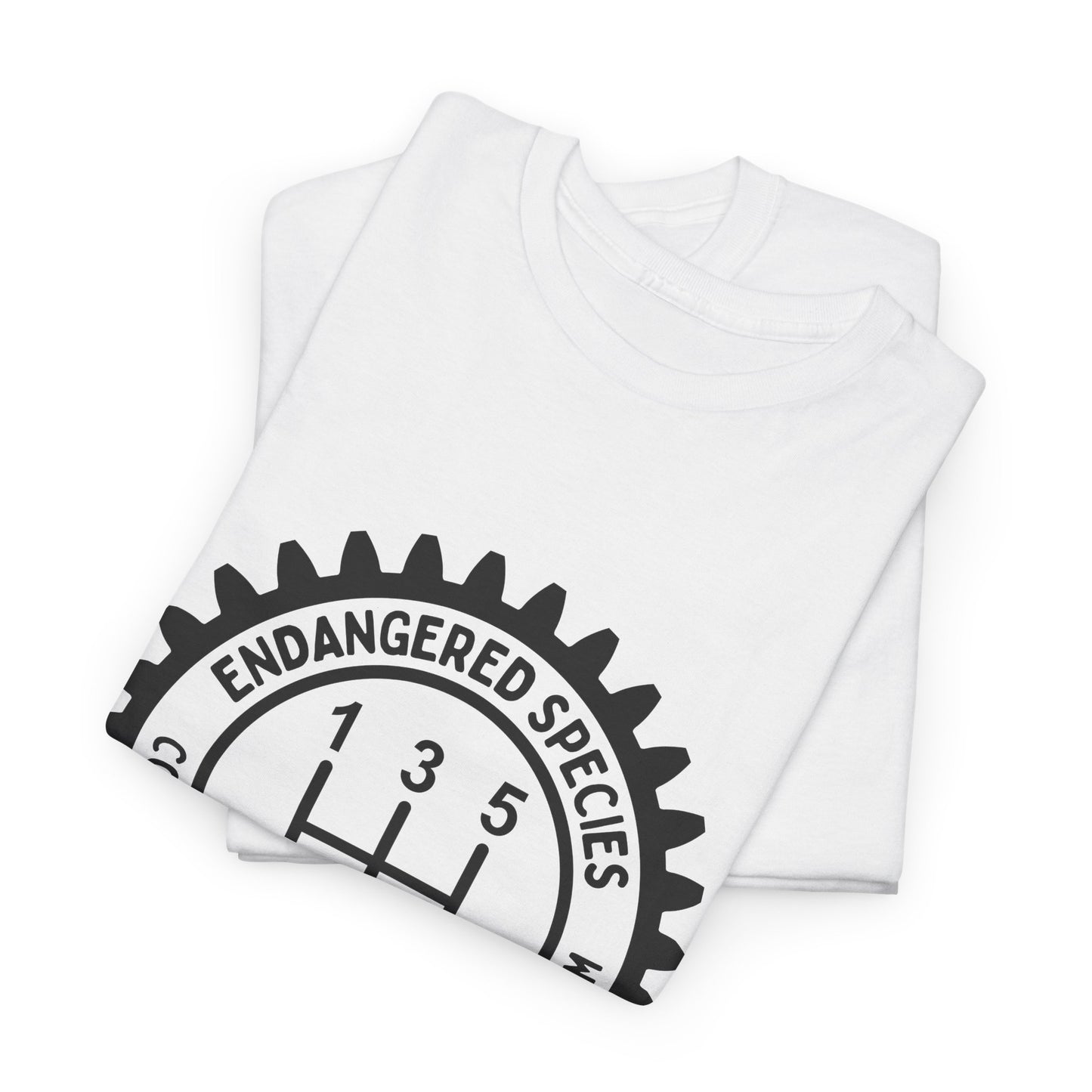 Manual Transmission Stick Shift Humor Tee - Endangered Species Conservation & Rehabilitation Team - Black Print