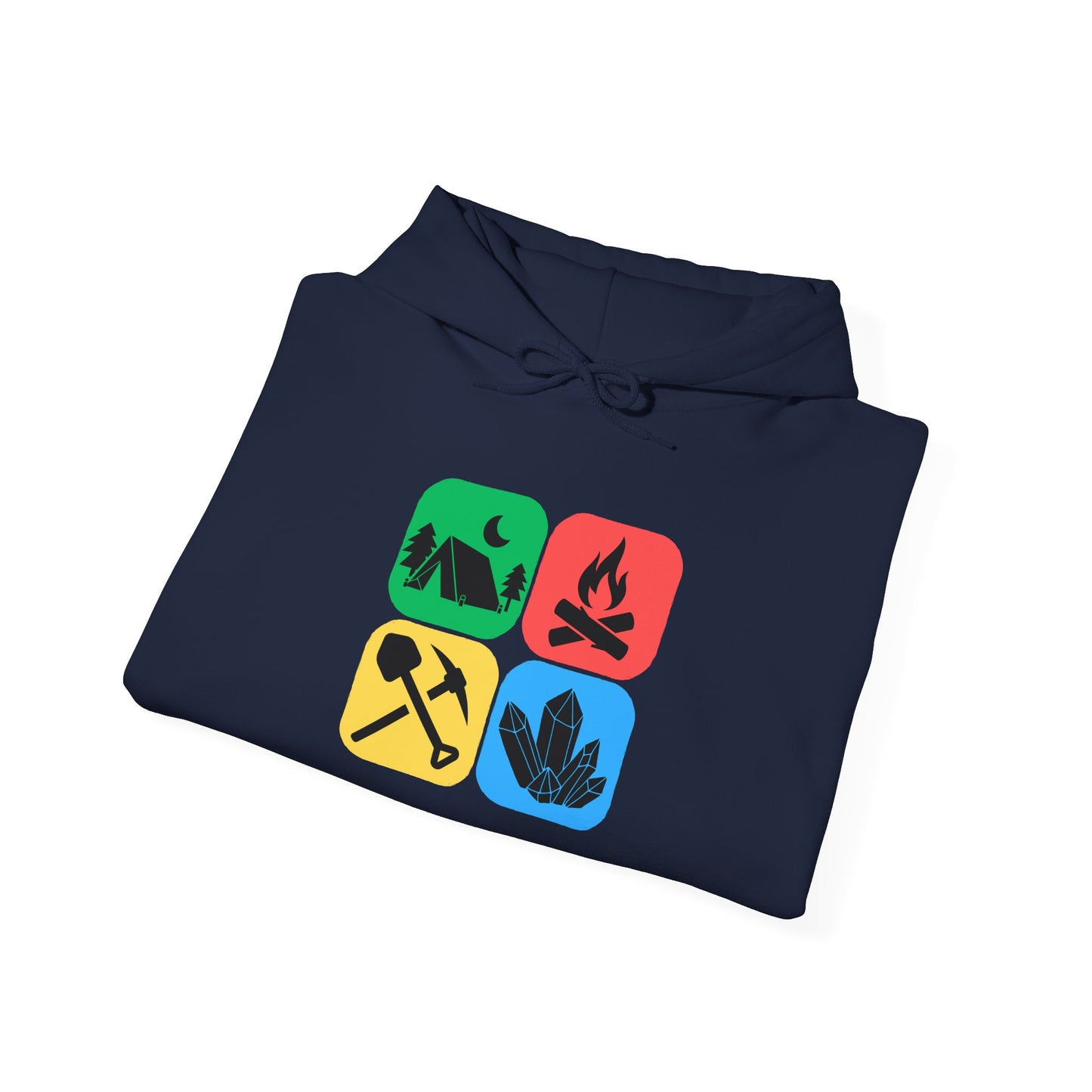 Camping Hoodie for Rockhounds, Geologists, & Crystal Digging Adventures - Unisex Hooded Sweatshirt