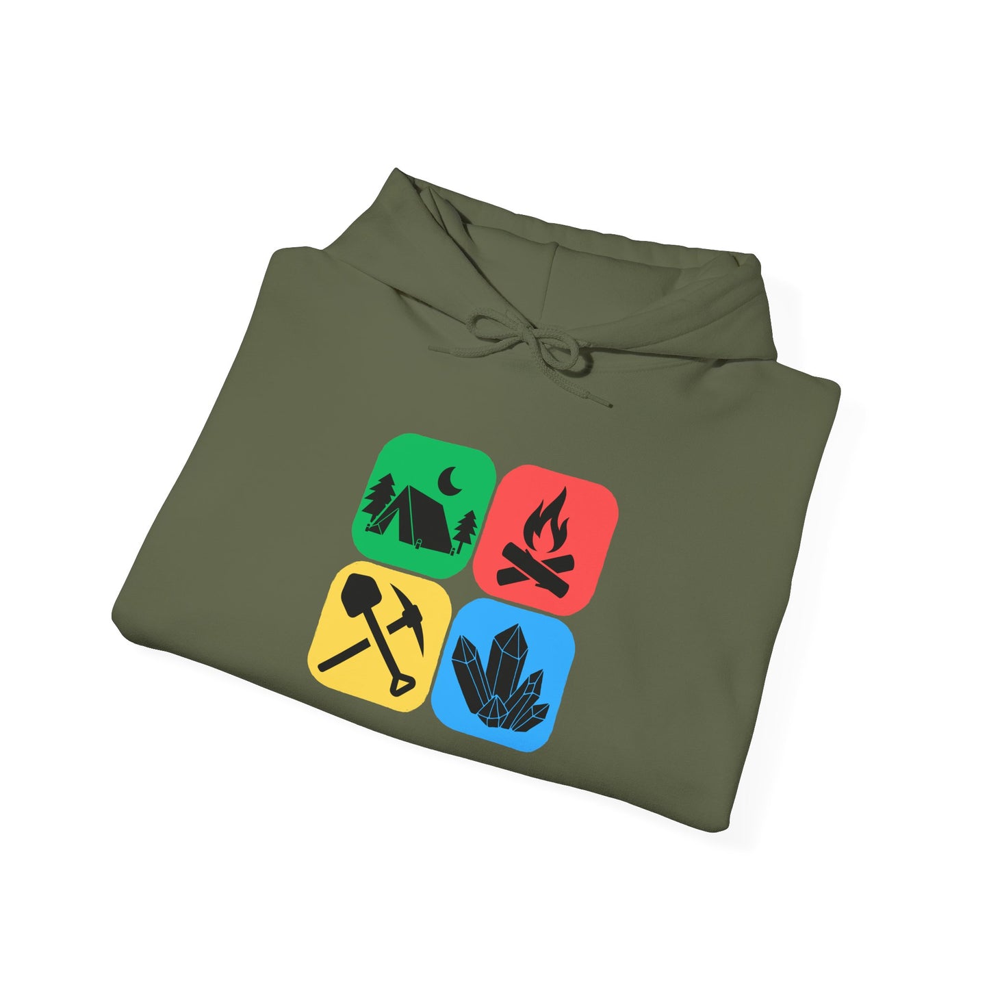 Camping Hoodie for Rockhounds, Geologists, & Crystal Digging Adventures - Unisex Hooded Sweatshirt