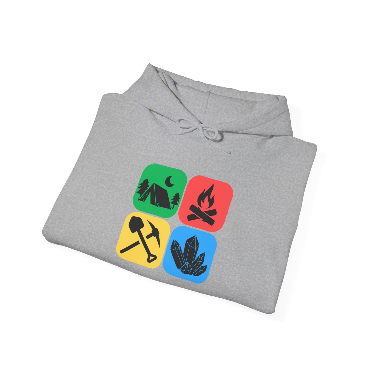 Camping Hoodie for Rockhounds, Geologists, & Crystal Digging Adventures - Unisex Hooded Sweatshirt