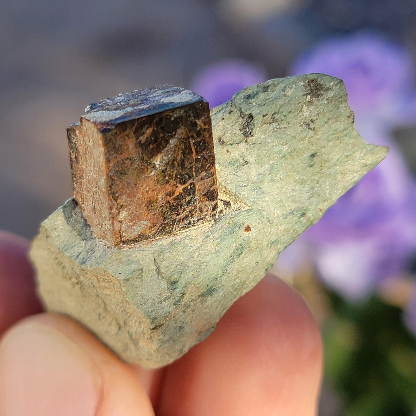Twinned Limonite after Pyrite Cubes on Matrix from the Harquahala Mountains, Arizona | Pseudomorph Rock Specimen | 12 g | Geology Gift
