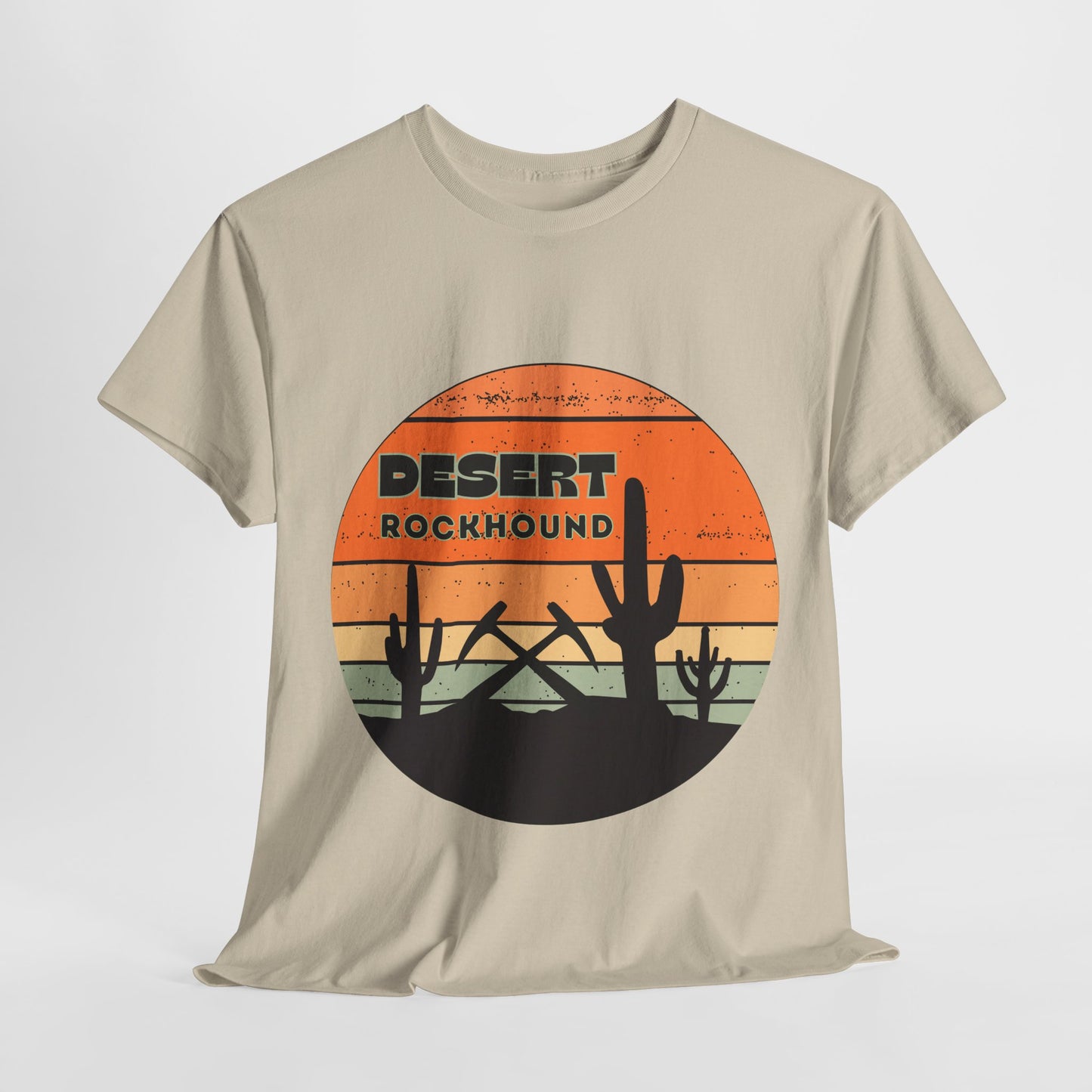 Desert Rockhound Unisex Heavy Cotton Tee Shirt - Perfect for Rock Lovers From Arizona, New Mexico, Utah, California, Texas