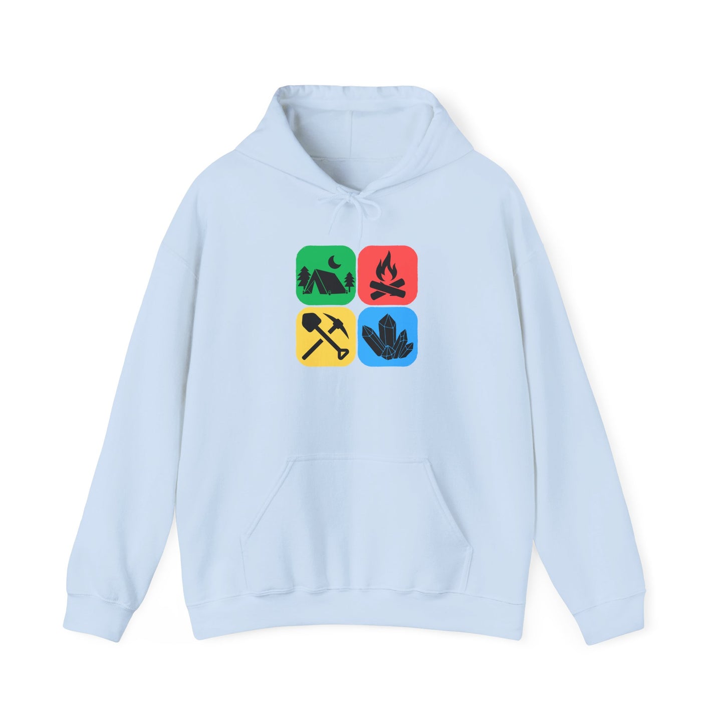Camping Hoodie for Rockhounds, Geologists, & Crystal Digging Adventures - Unisex Hooded Sweatshirt