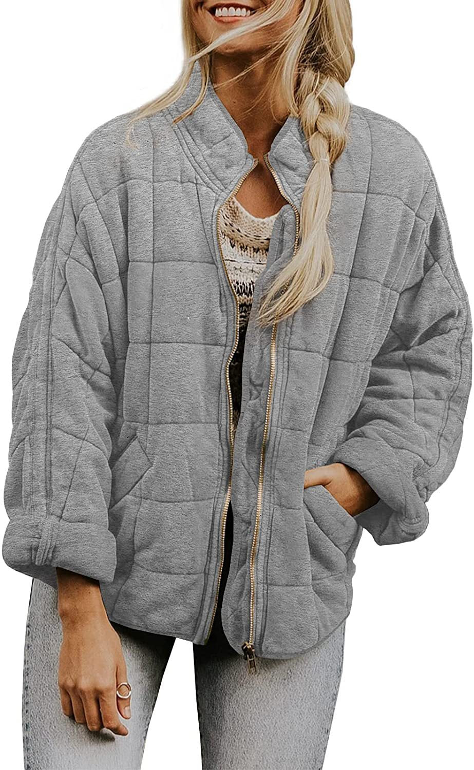 Adventure-Ready Jacket Fall Winter Zip-up Coat With Pockets Fashion Solid Color Long Sleeved Jacket Women's Clothing