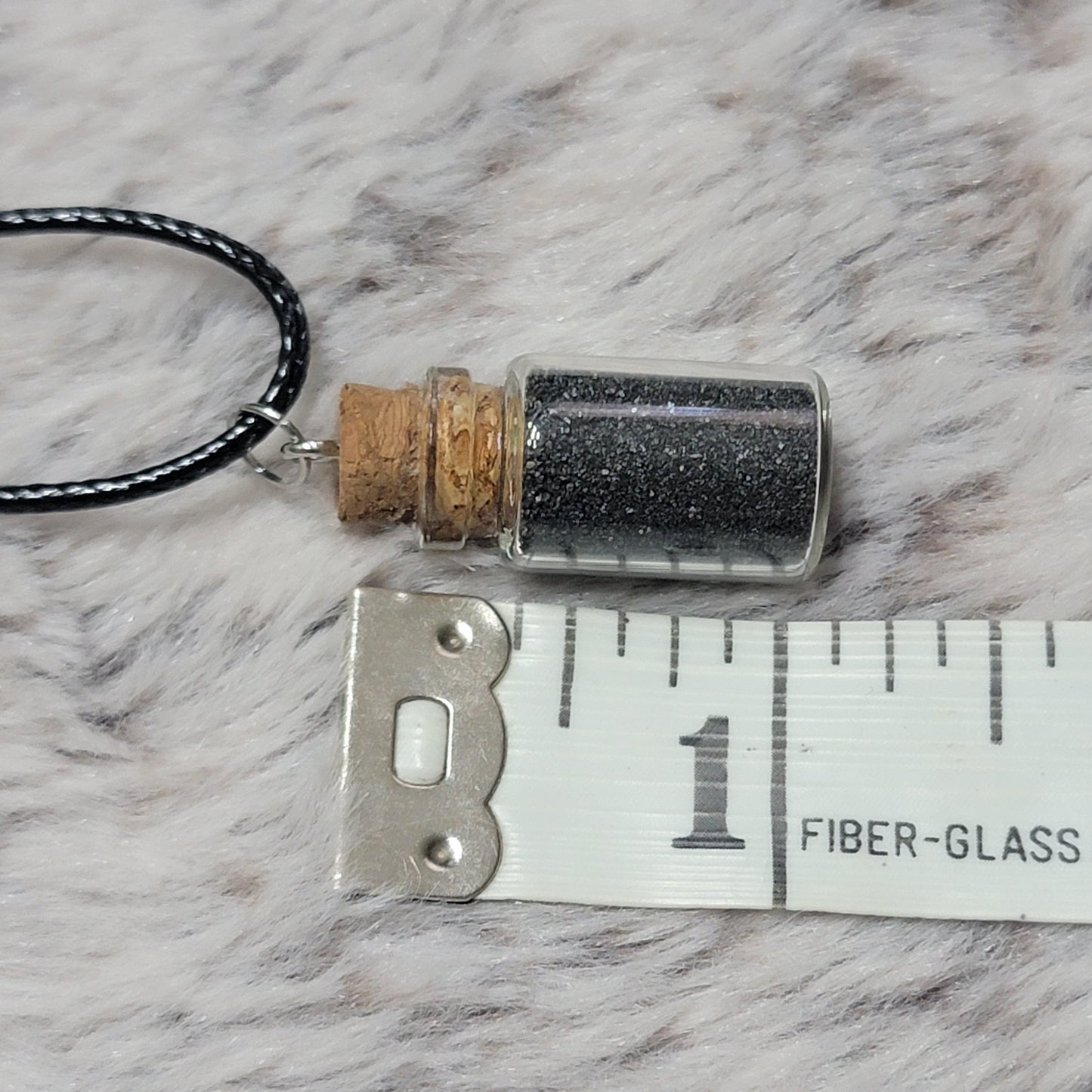 Magnetic Sand Bottle Necklace | Arizona Desert Souvenir | Black Sand in a Glass Jar | Geology Jewelry | Southwestern USA Vacation Gift