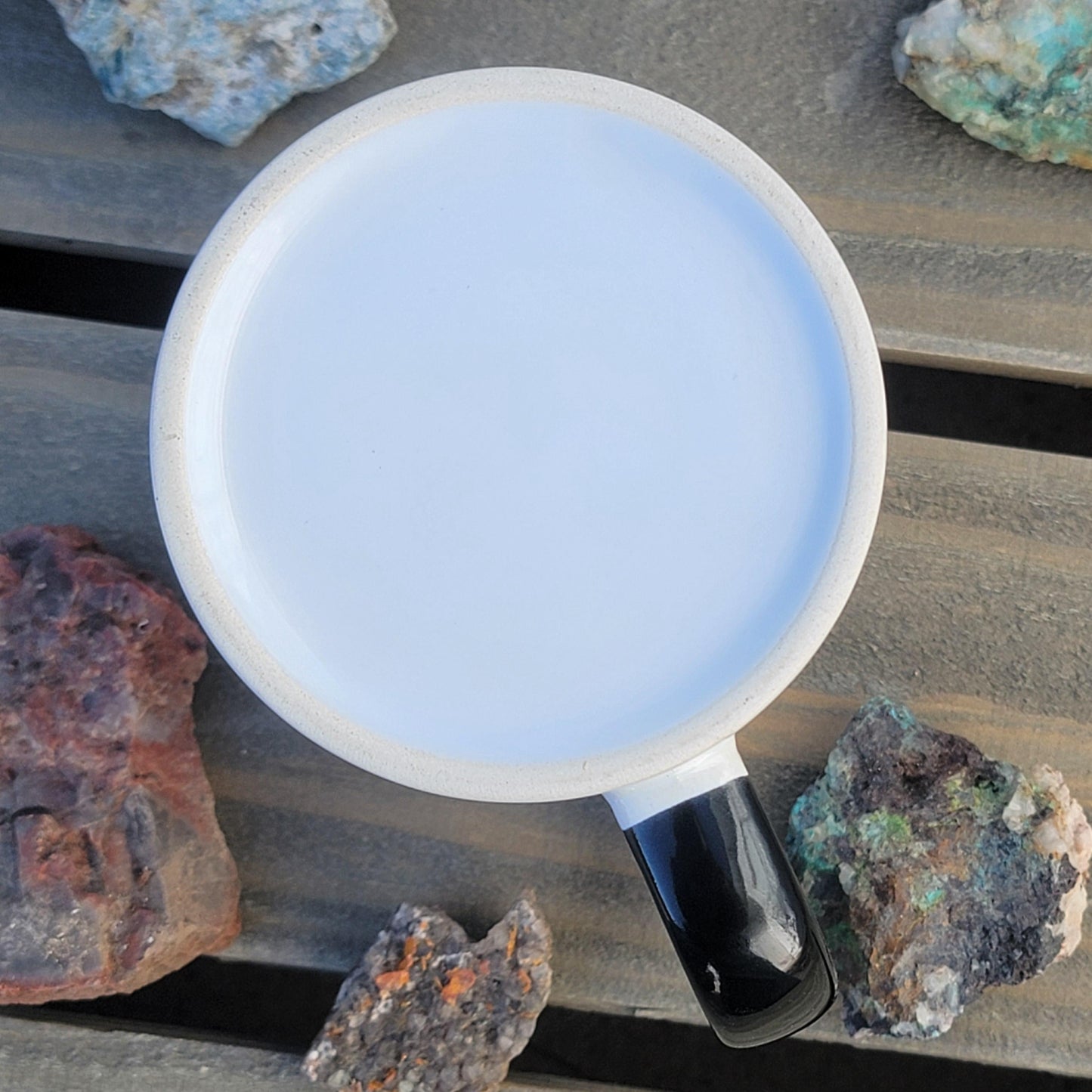 Rockhound Coffee Mug, Colorful Gift for Geologists, Rock Collectors, and Miners, 11 oz, White with Black Inside