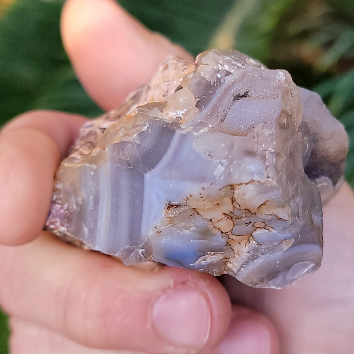 Unique Banded Agate from California | Raw Mineral Specimen | 109.12 grams