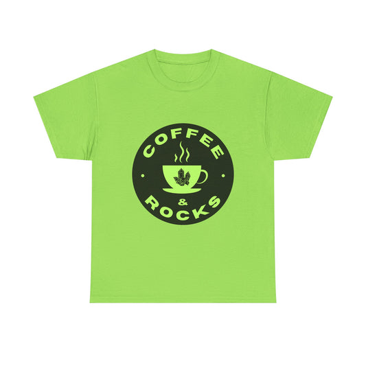 Coffee & Rocks Unisex Heavy Cotton Tee - Perfect for Geologist Coffee Lovers