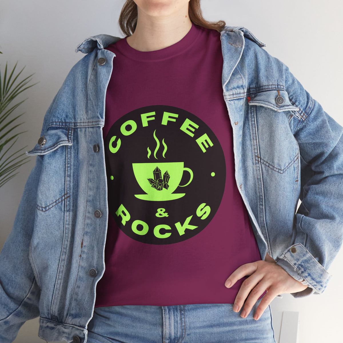 Coffee & Rocks Unisex Heavy Cotton Tee - Perfect for Geologist Coffee Lovers