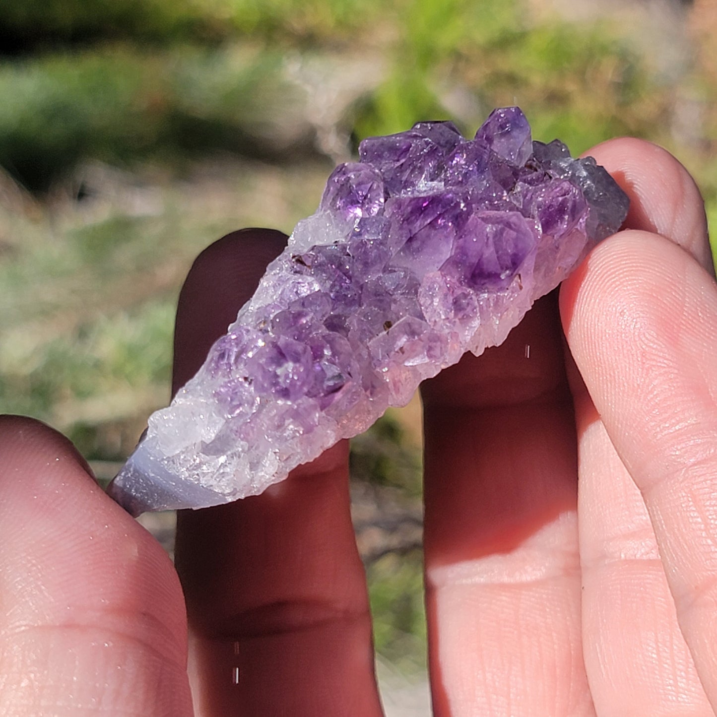 Amethyst Crystal Rock Specimen, Purple Quartz Display Sample from Brazil, 39.91 grams