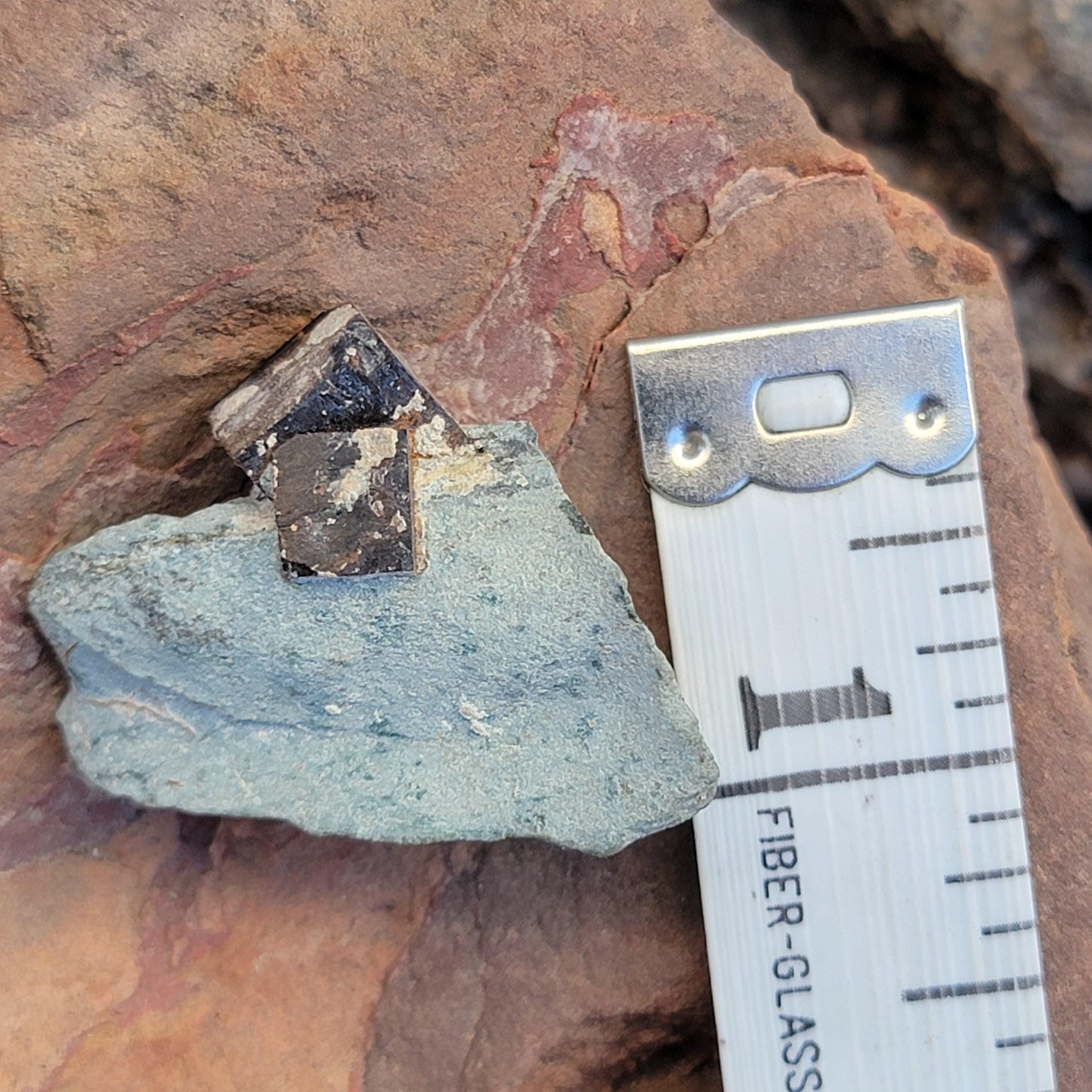Twinned Limonite after Pyrite Cubes on Matrix from the Harquahala Mountains, Arizona | Pseudomorph Rock Specimen | 12 g | Geology Gift