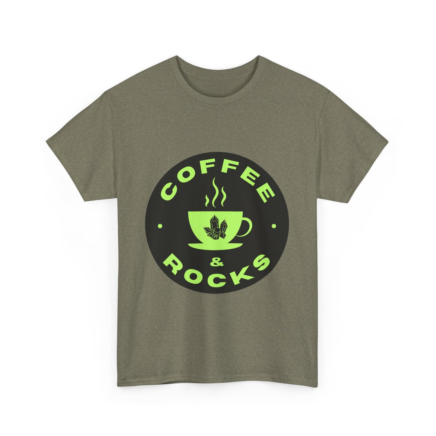 Coffee & Rocks Unisex Heavy Cotton Tee - Perfect Geology Shirt for Coffee Lovers