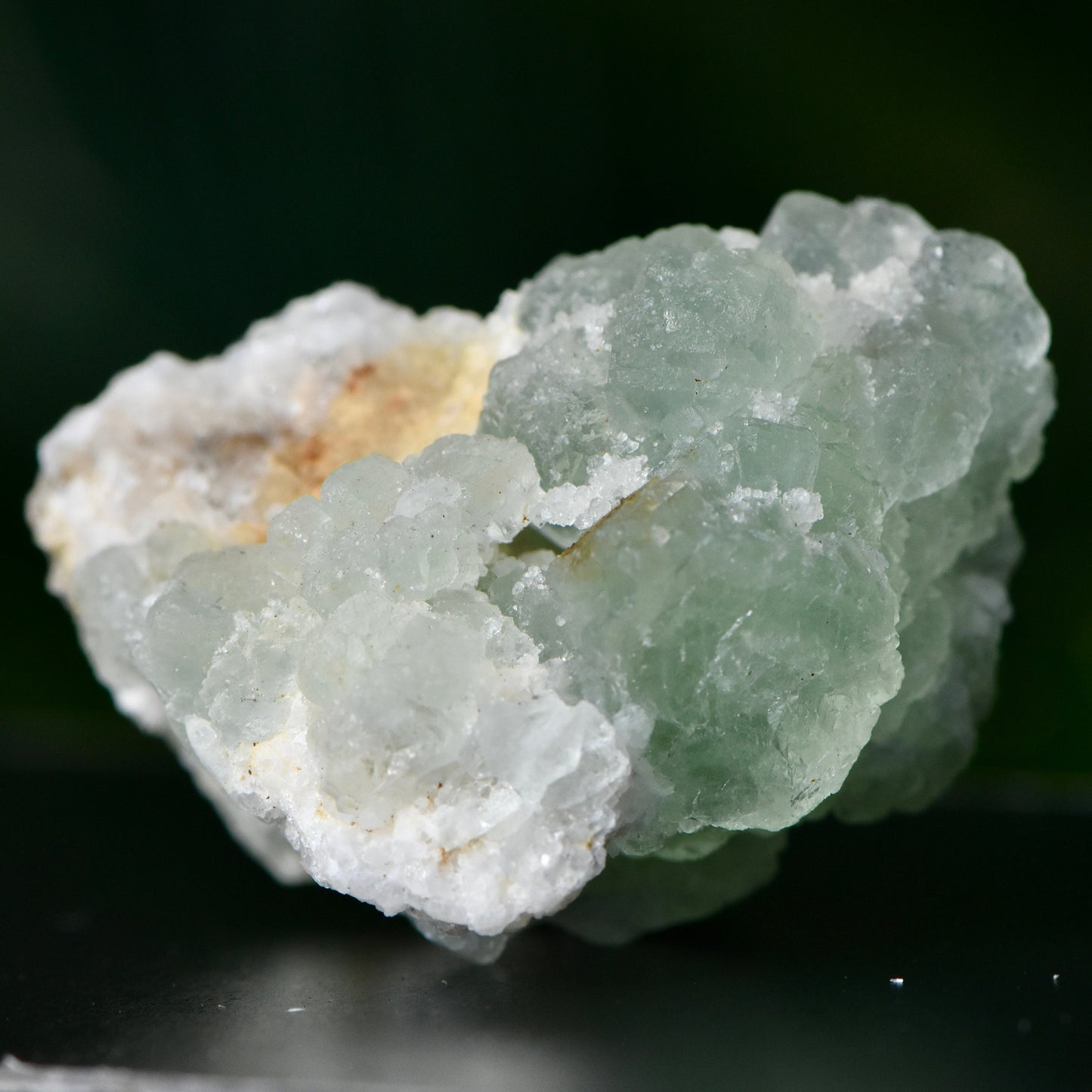Green Fluorite Rock Specimen | Translucent Crystal with Quartz | 3 Clowns Pocket, Oatman, Arizona | Fluorescent Mineral | 37.6g