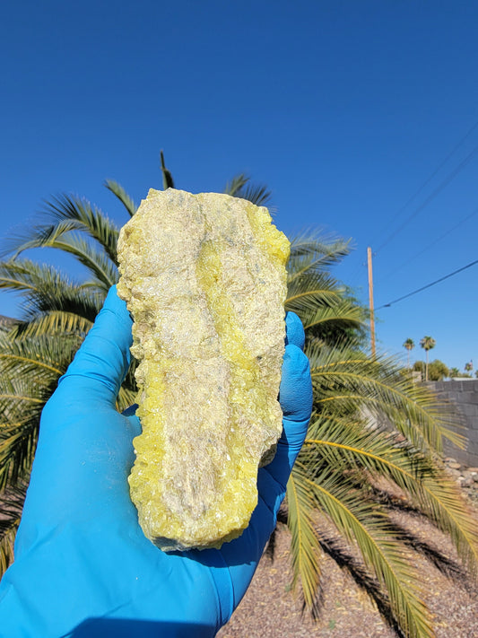 459 g Natural Sulfur Rock Specimen | Yellow Crystal Display Mineral | Raw Stone | Geology Gift | Bolivia