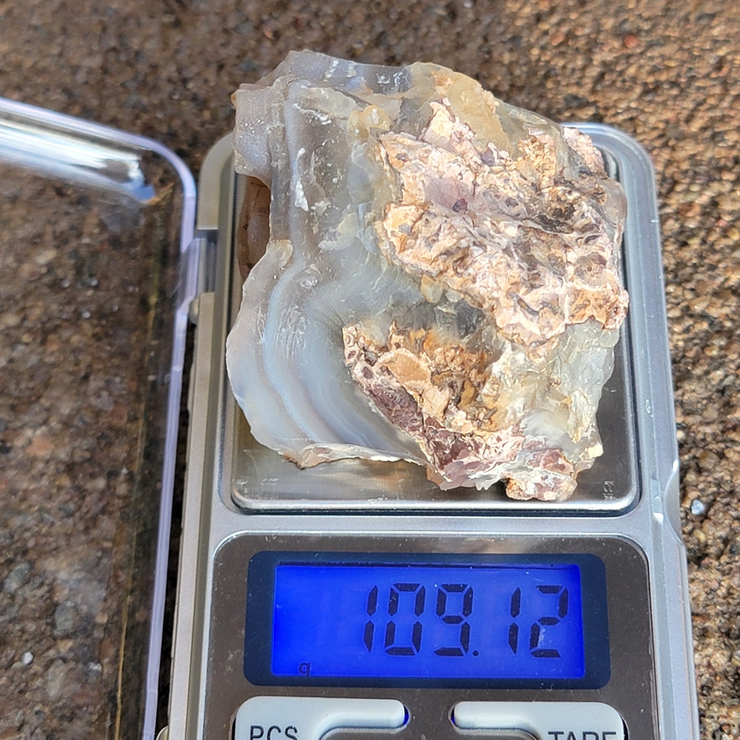 Unique Banded Agate from California | Raw Mineral Specimen | 109.12 grams