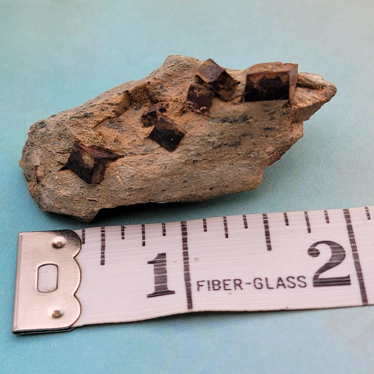 Limonite after Pyrite Cubes on Matrix from the Harquahala Mountains, Arizona | Pseudomorph Rock Specimen | 25.17g | Raw Stone | Geology Gift