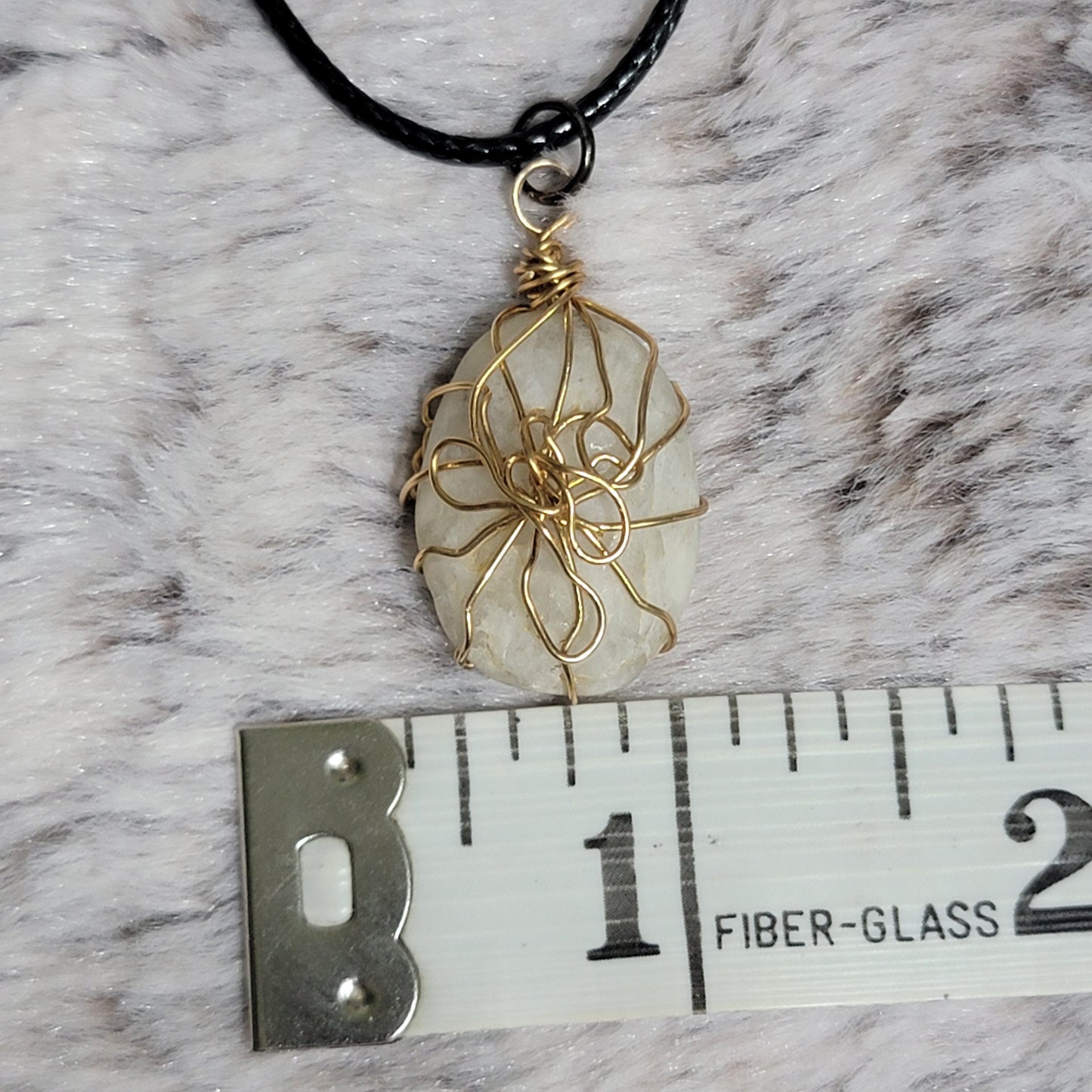 River Rock Necklace | Delicately Wire Wrapped Smooth Stone Pendant | Geology Themed Jewelry | Nature Themed Gift