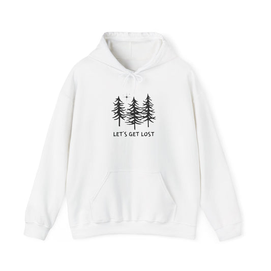 Let's Get Lost Unisex Hoodie - Adventure Inspired Hooded Sweatshirt for Nature Lovers