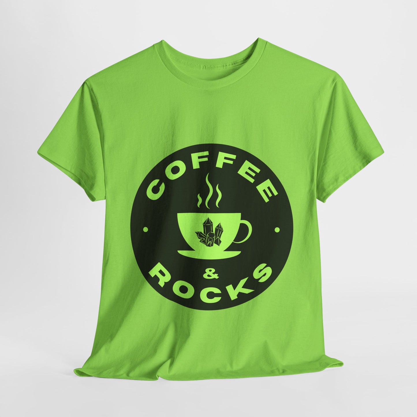 Coffee & Rocks Unisex Heavy Cotton Tee - Perfect Geology Shirt for Coffee Lovers
