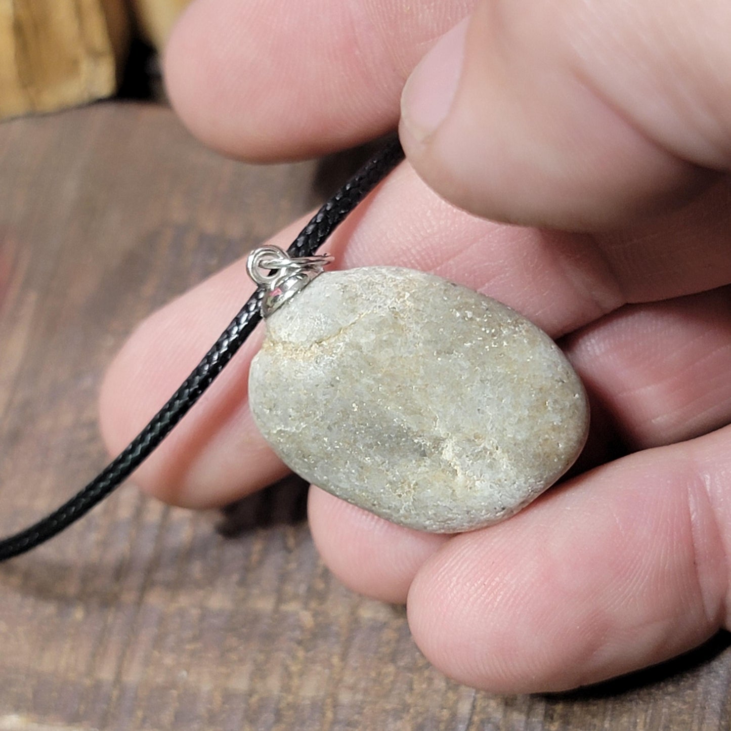 Googly Eyes Rock Necklace | Natural Stone Jewelry | Funny Leaverite Pendant | Gift for Rockhound or Geologist