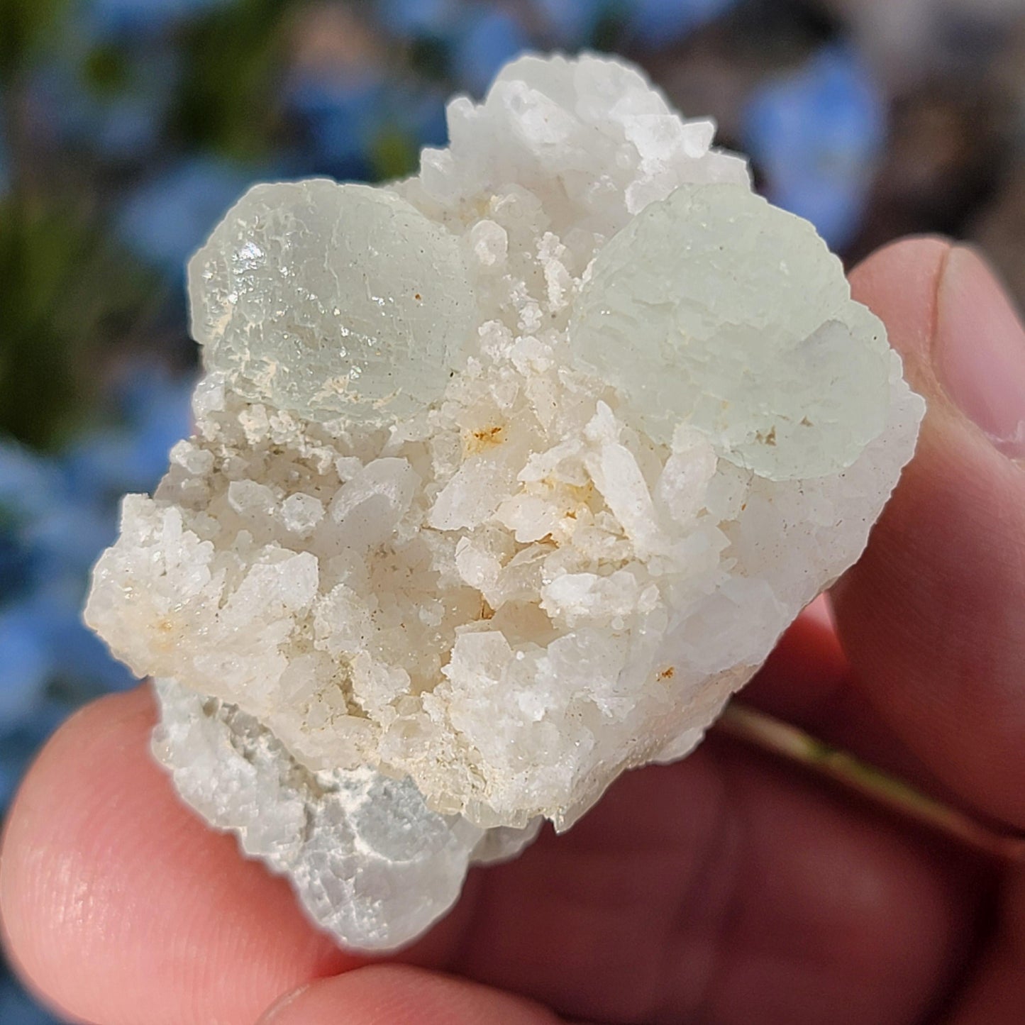 Rare Cubo-Octahedral Fluorite Crystals on Quartz – 34.79g - 3 Clowns Pocket, Arizona – Translucent Green Fluorescent Mineral