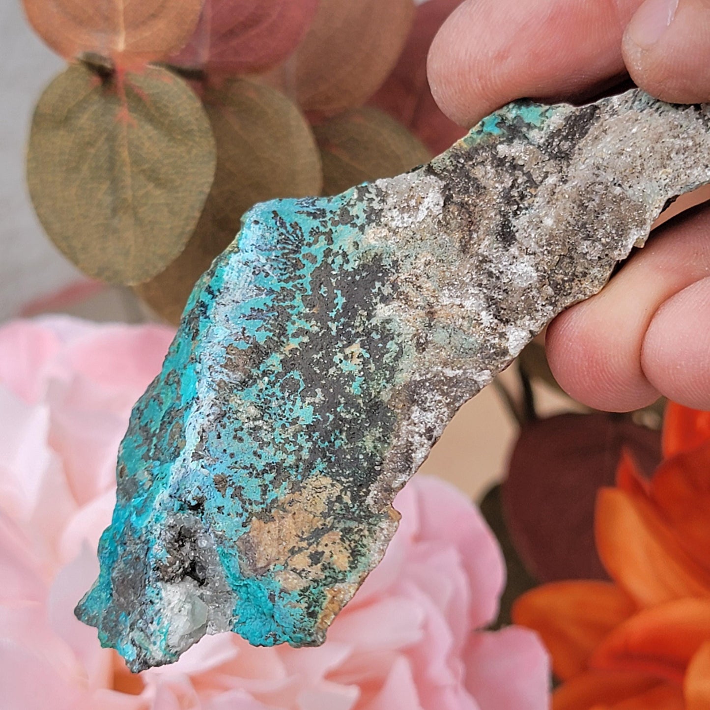 Blue and Green Chrysocolla Rock Specimen 119.69g | Copper Ore | Planet Mine | Arizona | Raw Stone