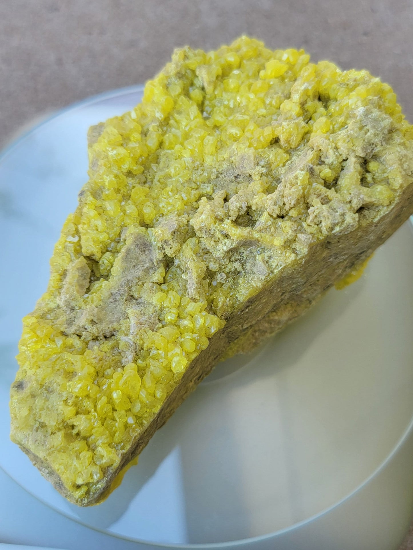 459 g Natural Sulfur Rock Specimen | Yellow Crystal Display Mineral | Raw Stone | Geology Gift | Bolivia
