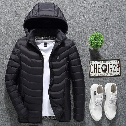 New Heated Jacket Coat USB Electric Jacket Cotton Coat Heater Thermal Clothing Heating Vest Women's Men's Clothes Winter