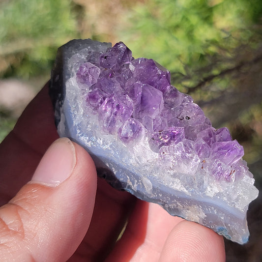 Amethyst Crystal Rock Specimen, Purple Quartz Display Sample from Brazil, 39.91 grams
